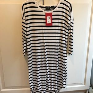 NWT Black and white striped dress